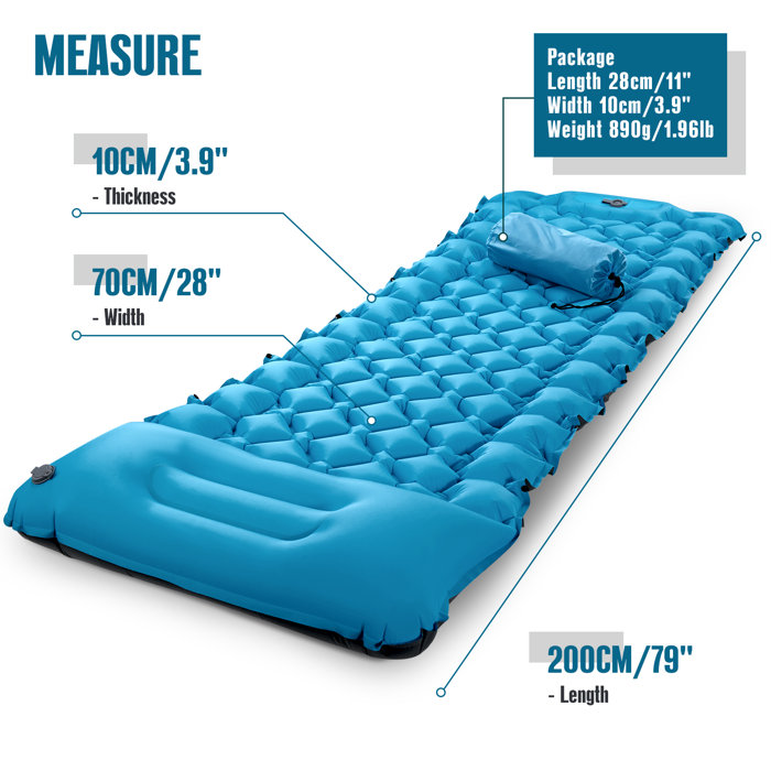 AKSOUL Camping Sleeping Pad Camp Cot Mattress & Reviews Wayfair
